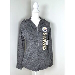 PITTSBURGH STEELERS TOUCH WOMEN'S SPACE DYED RECOVERY FLEECE‎ HOOD Size Med NWT